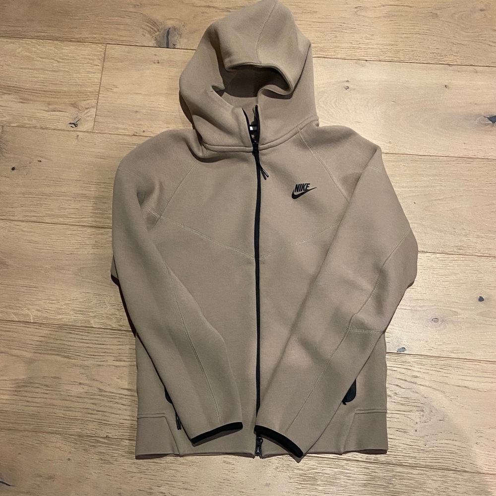 Nike Beige Full-Zip Hoodie